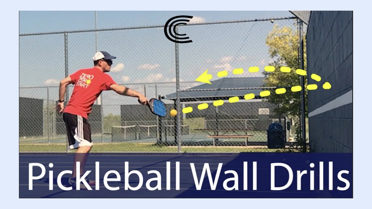 Pickleball equipment and court illustration