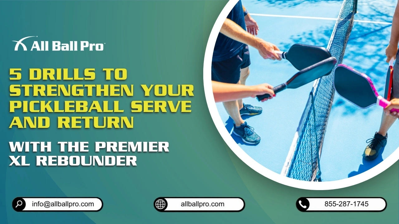 Pickleball equipment and court illustration