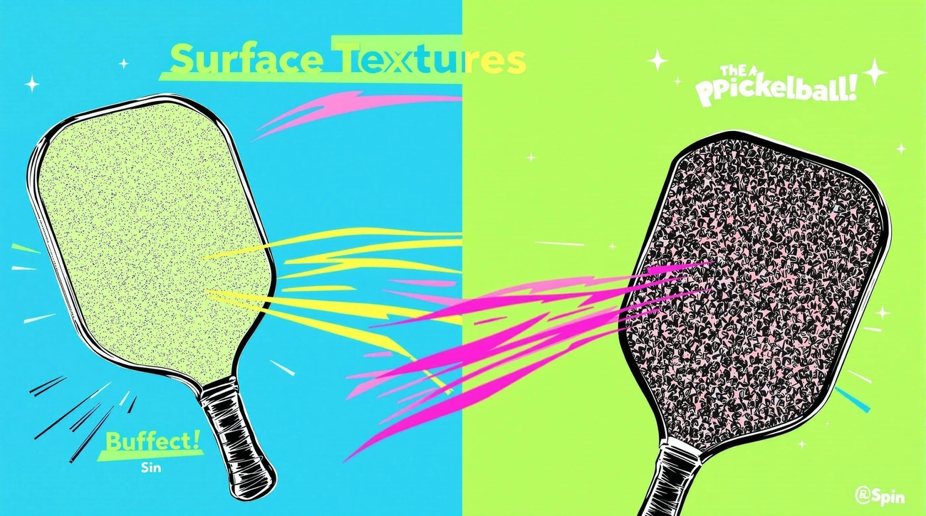 An editorial illustration compares different paddle surface textures.