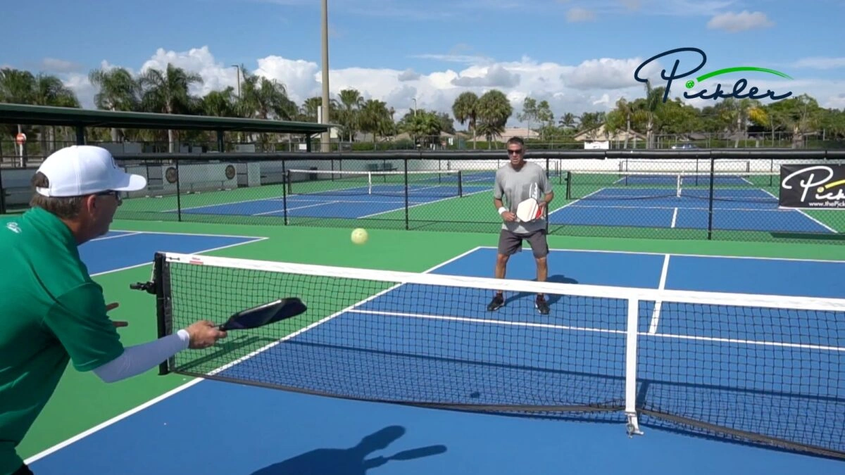 Pickleball equipment and court illustration