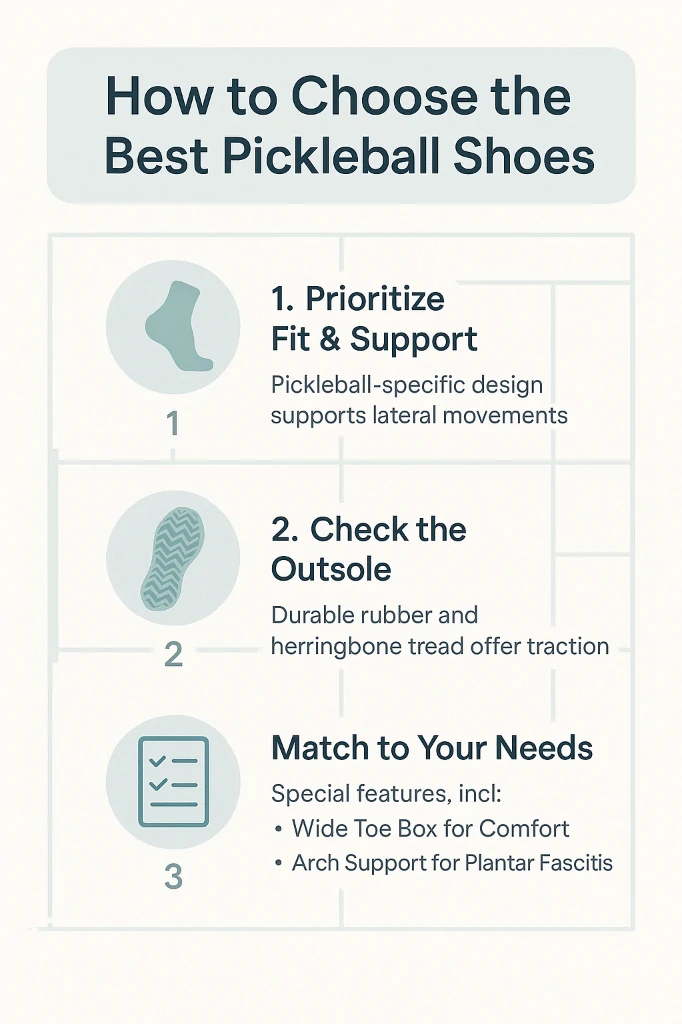 Pickleball equipment and court illustration