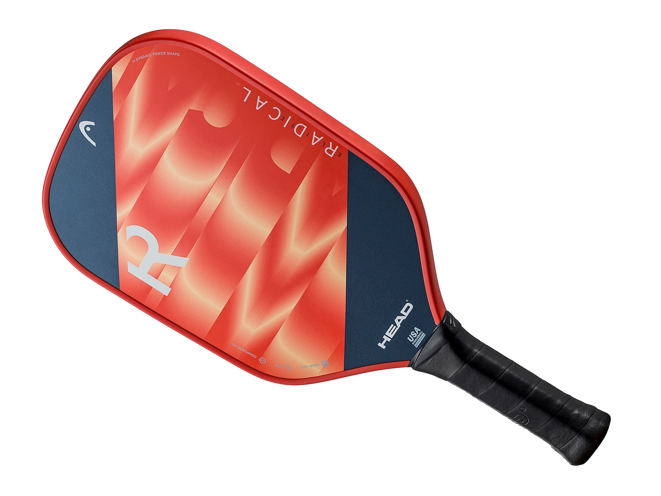 A red Head paddle is shown diagonally on a white background.