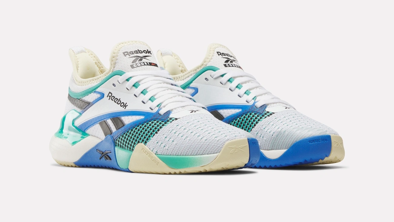 Reebok Nano Court pickleball shoes.