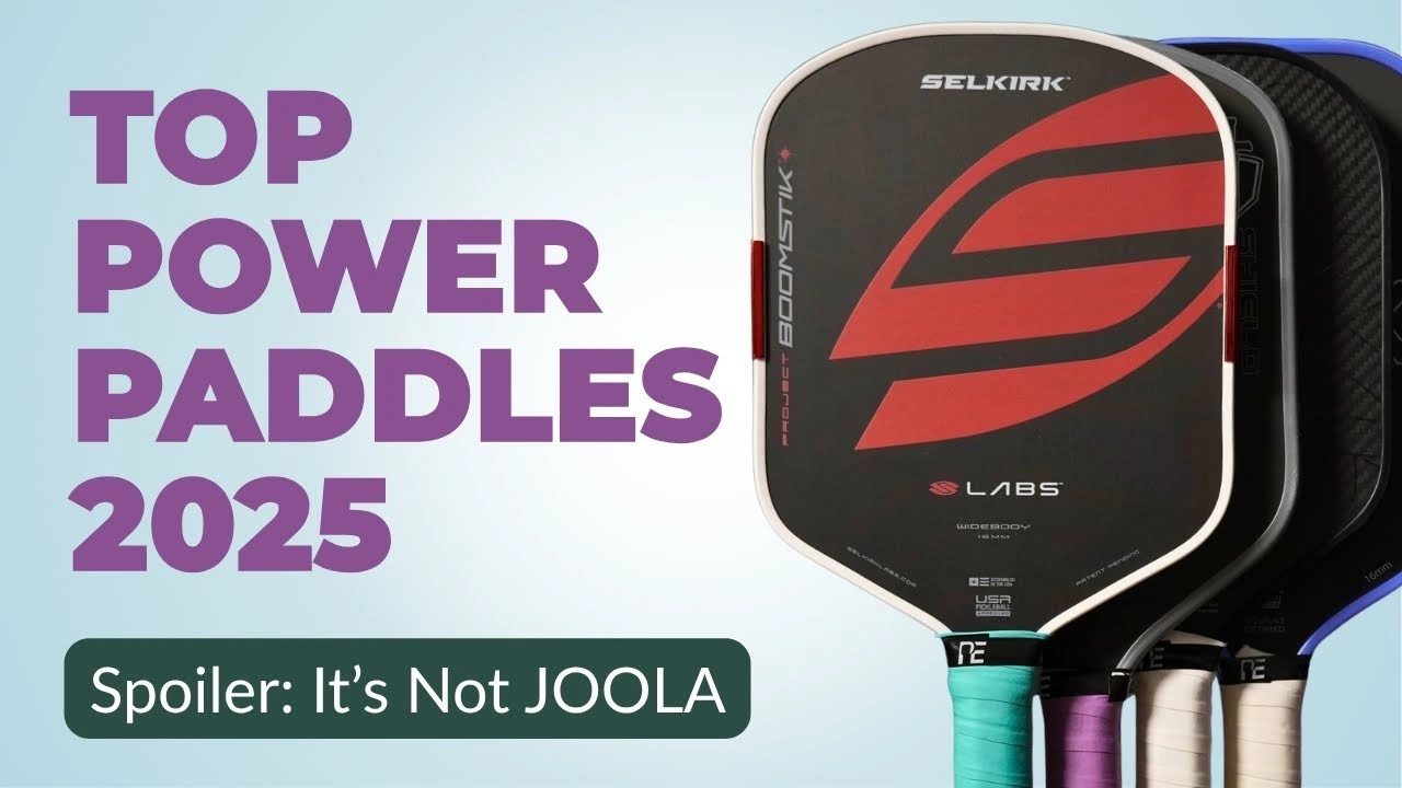 An advanced pickleball paddle with a carbon fiber face.