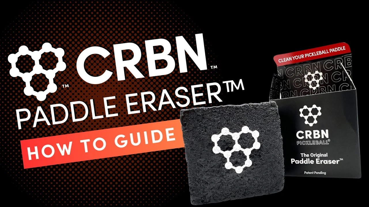 An archived CRBN paddle-eraser graphic shows the cleaning block and package.