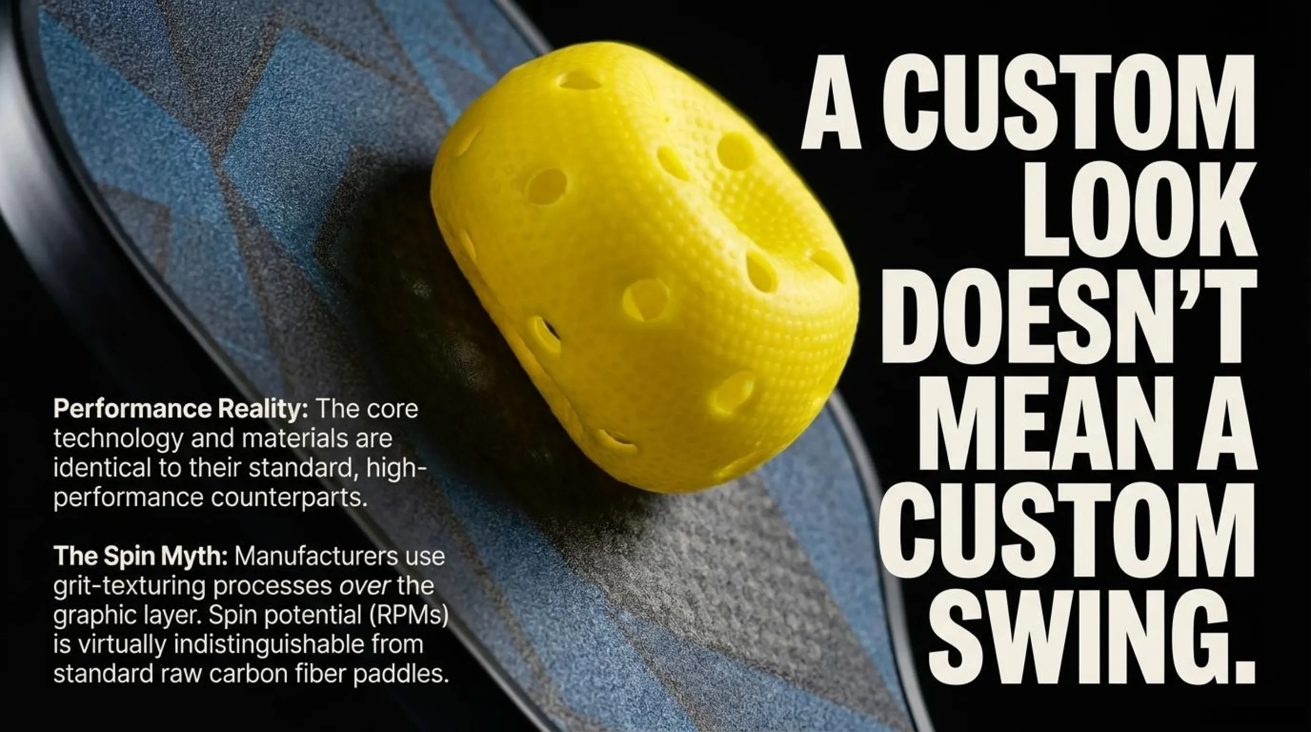 Diagram showing how grit texture is applied over graphics to ensure it remains a best pickleball paddle for spin.